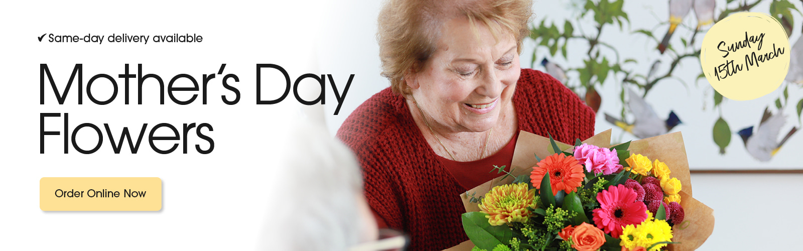 Seasonal bouquets from Elaines Flowers in Peel offering same-day delivery