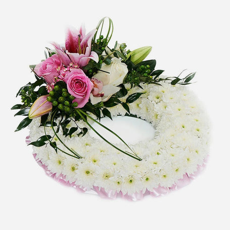 Pink Massed Wreath - My Store