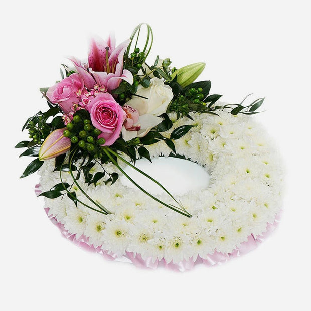 Pink Massed Wreath - My Store