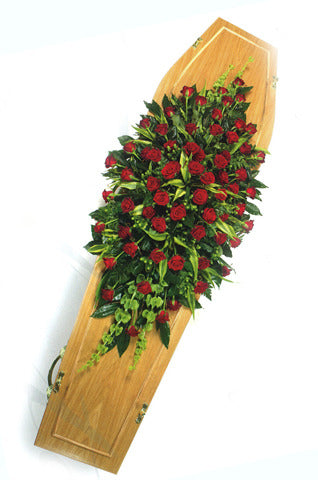 Red Rose Double Ended Coffin Spray