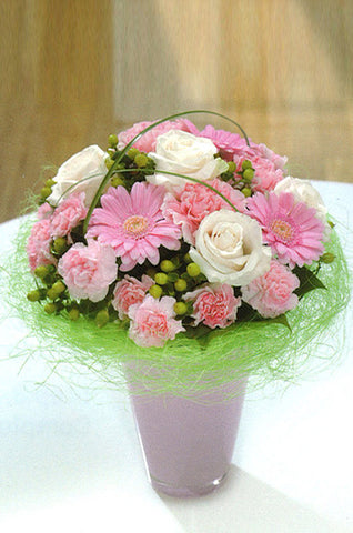 Vase Arrangement In Pink